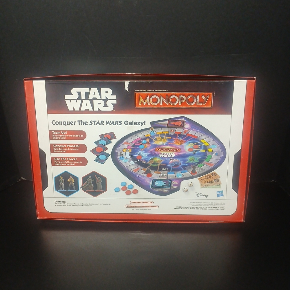 Monopoly Star Wars The Force Awakens Board Game 2015 Hasbro, COMPLETE - Picture 8 of 8